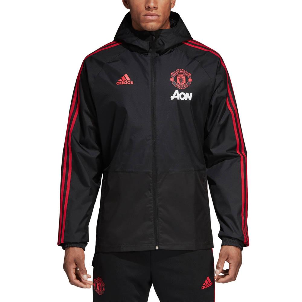 adidas Manchester United FC Rain Jacket 18/19 Black, Goalinn
