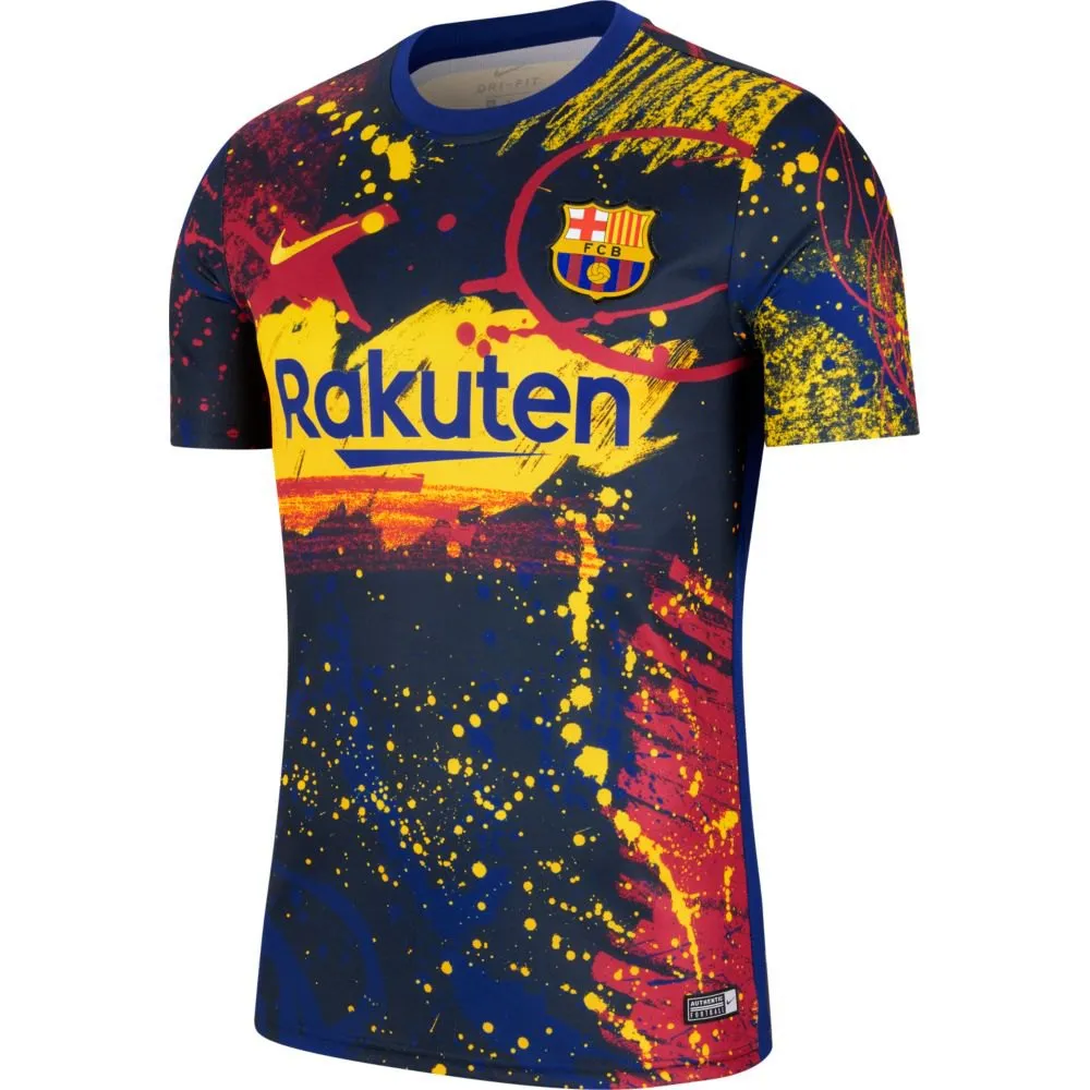 barca pre match shirt