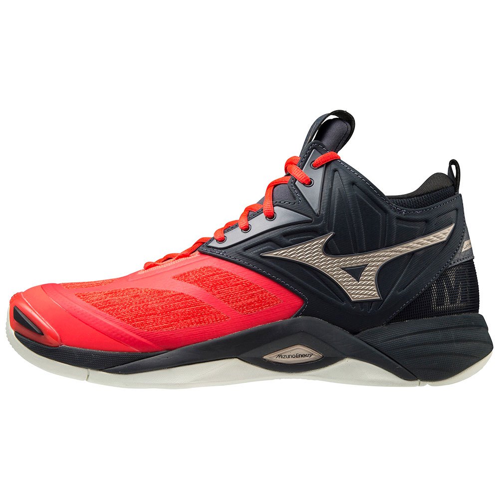 Mizuno Wave Momentum 2 Mid Shoes Red 