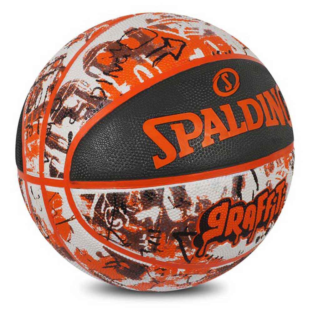 Spalding Orange Graffiti Een Basketbal