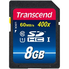Transcend SDHC 8GB Class 10 UHS-I 400x Premium Geheugenkaart
