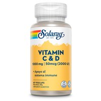 Solaray Vitamine C 1000mgr+D 2000UI 60 Eenheden