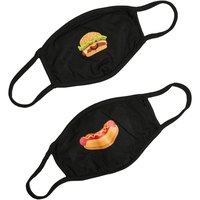 Mister tee Burger And Hot Dog Beschermend Masker 2 Eenheden