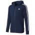 adidas Essentials 3 Stripes Full Hood French Terry Sweater Met Ritssluiting