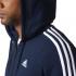 adidas Essentials 3 Stripes Full Hood French Terry Sweatshirt Mit Reißverschluss